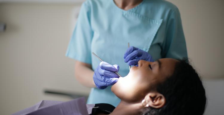 Dentist and patient