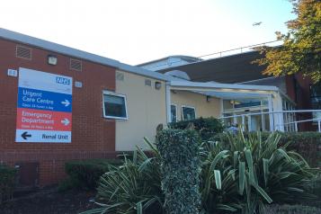 Entrance to Emergency Department at West Middlesex Hospital