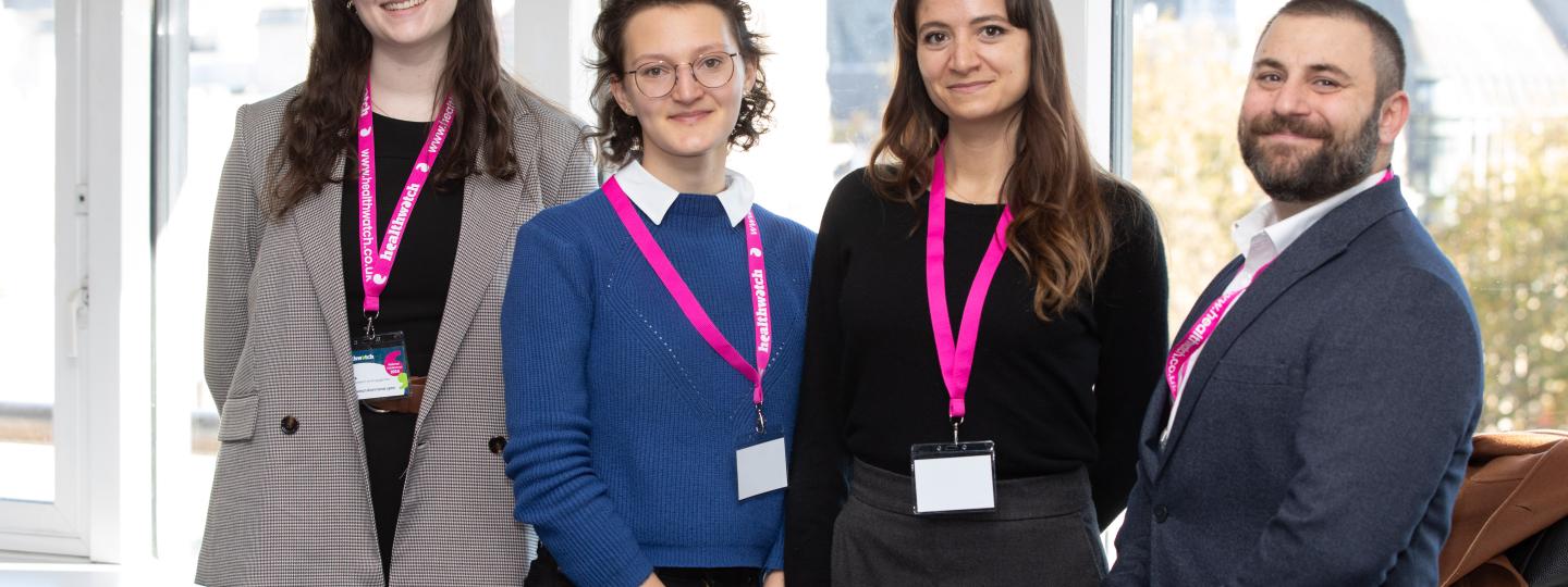 The Healthwatch team, 4 smiling staff members